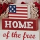 preview thumbnail 3 of 14, Glitzhome Patriotic/July 4th Free Standing Block Table Decor