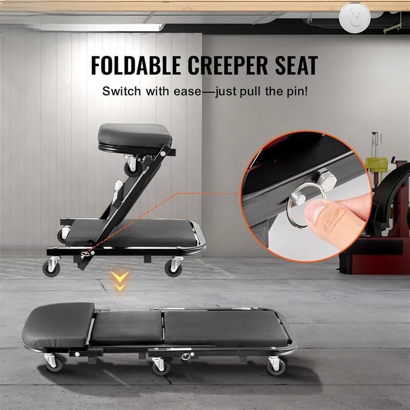 Foldable Z-Shaped Spider Car,2-in-1 Rolling Folding Crawling Seat
