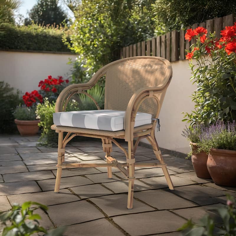 California Umbrella Outdoor Chair Pad Set of 2, 18" x 18", 2.5" Thick, Solstice Olefin Fabric