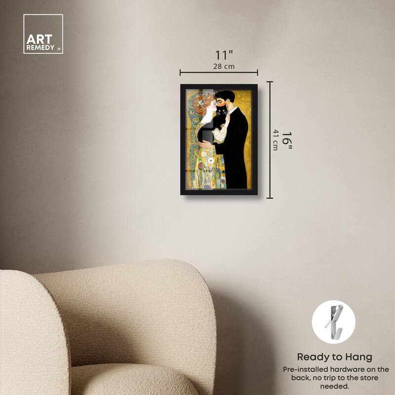 Kiss with Cat Shadowbox by Art Remedy