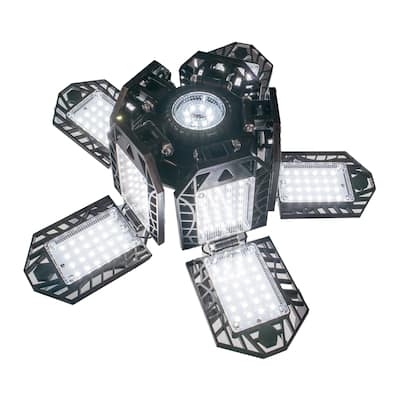 10 Leaf LED Bright Light Deformable 10 Adjustable Panels Garage Ceiling Light - Small