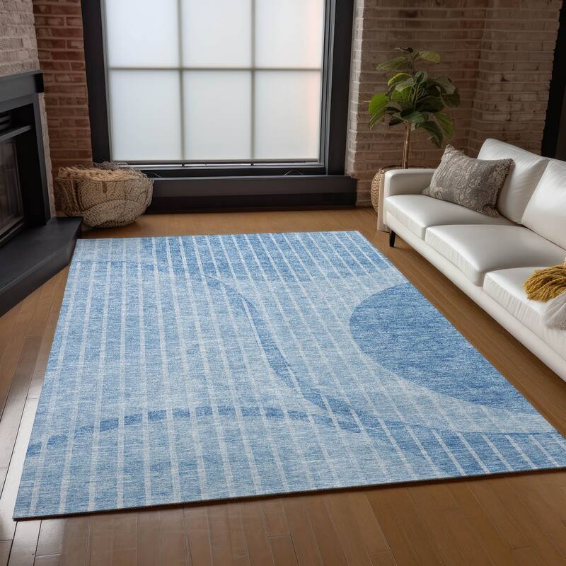 Machine Washable Indoor/ Outdoor Chantille Contemporary Rug