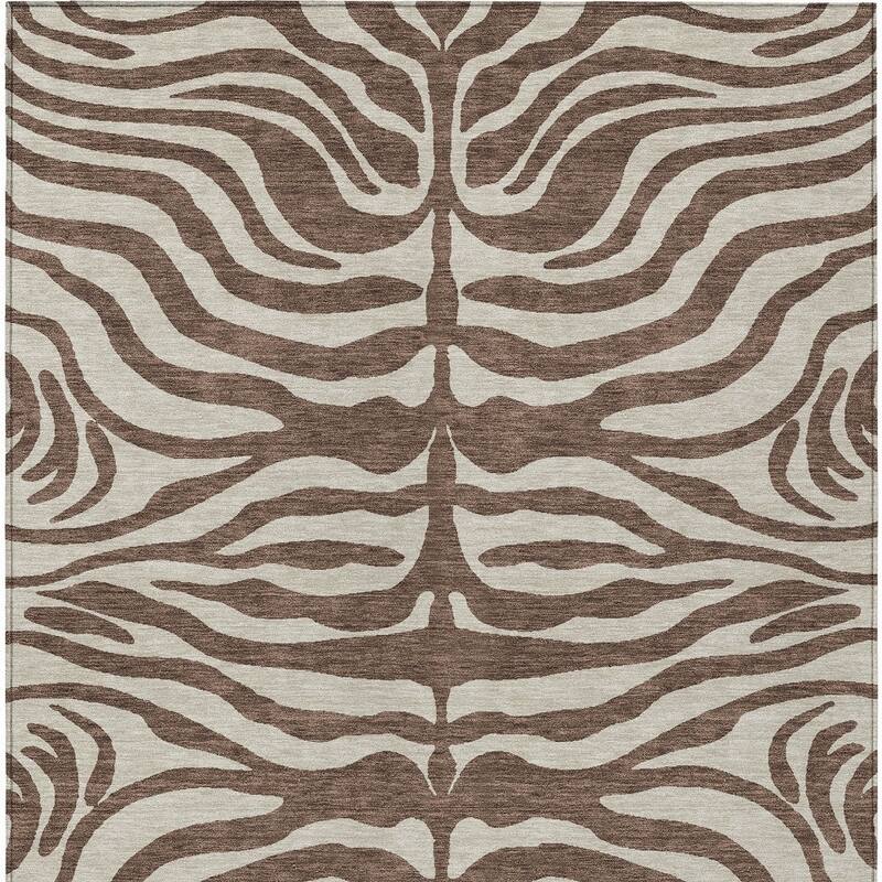 HomeRoots Animal Print Transitional Rectangle Outdoor Rug