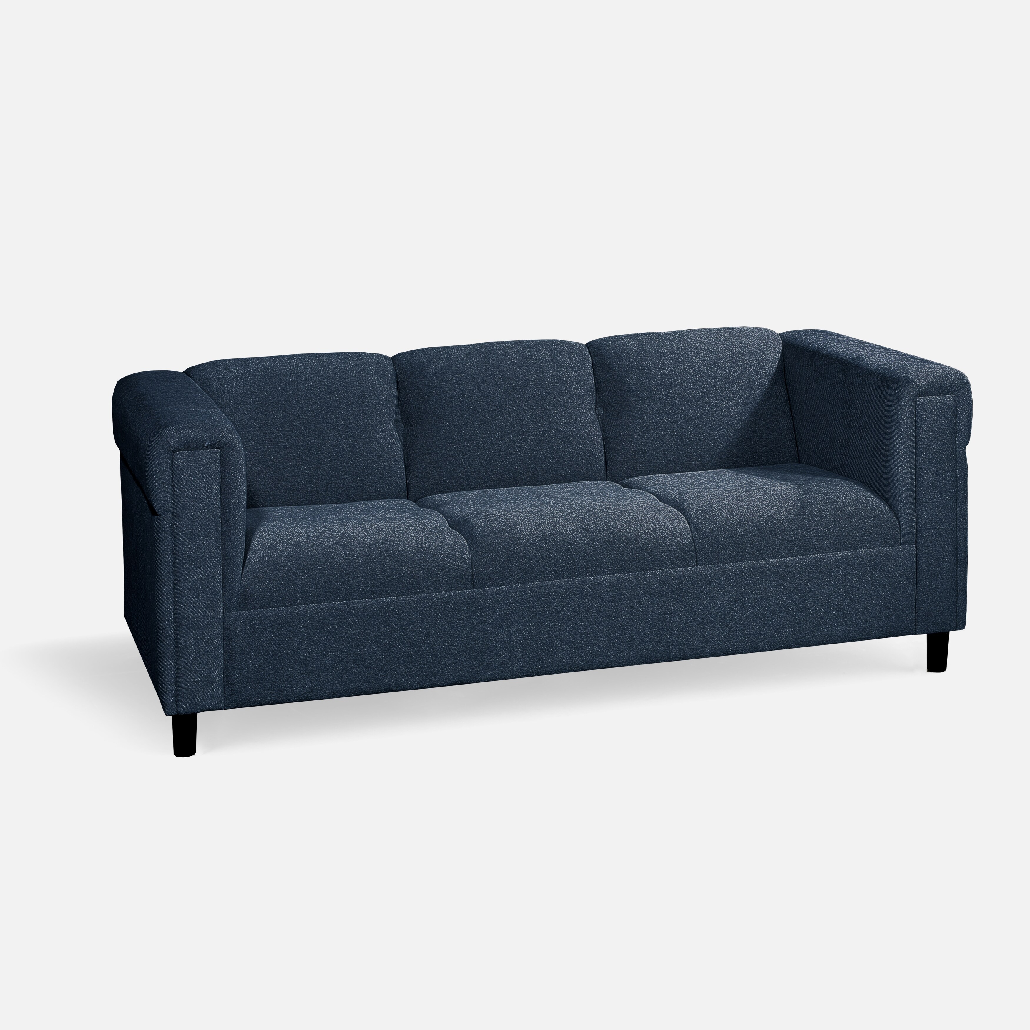 Made in USA 2 Piece Living Room Set with Sofa and Loveseat Blue Made in U.S.A