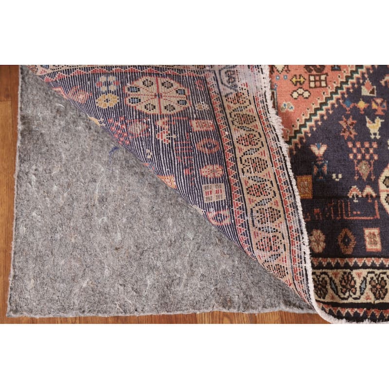 Geometric Abadeh Persian Vintage Runner Rug Handmade Wool Carpet - 2'2"x 4'8"
