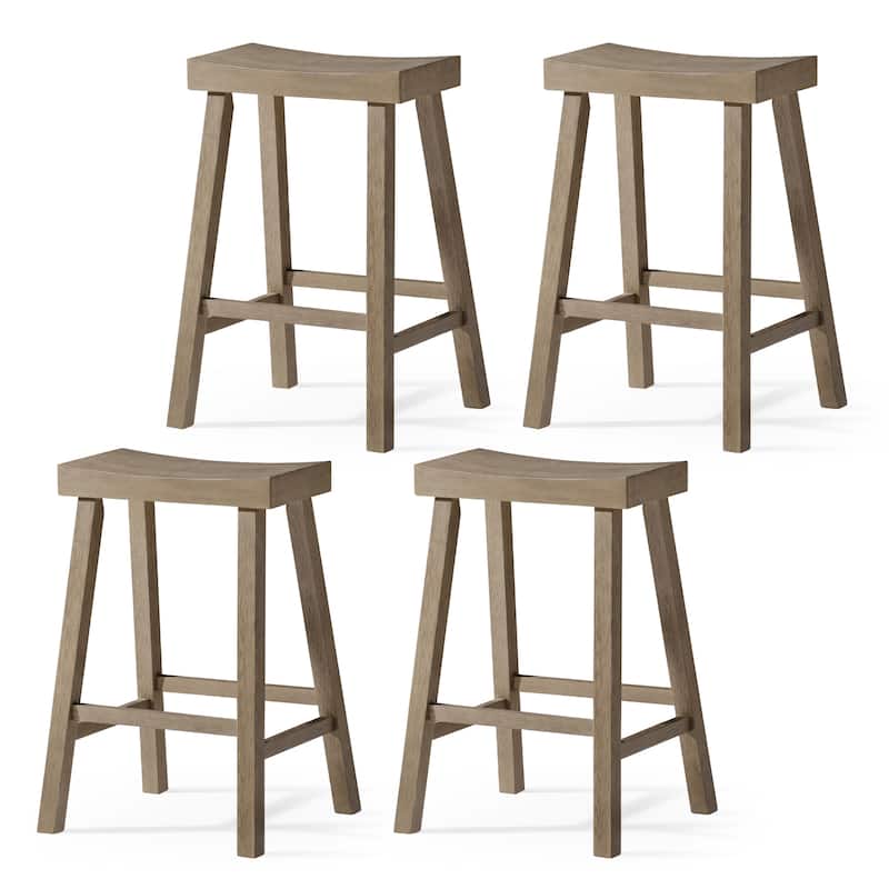 Maven Lane 27" Vincent Counter Height Kitchen Stool - N/A - Set of 4 - Antiqued Grey