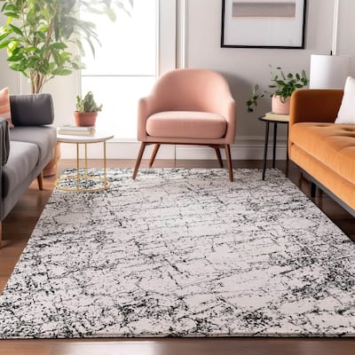 Premium Washable Super Soft Modern Crackle Mayfield Rug