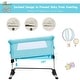 preview thumbnail 10 of 39, Travel Portable Baby Bed Side Sleeper Bassinet Crib with Carrying Bag - 38" x 19.5"-27.5" x 26.5"-34" (L x W x H)
