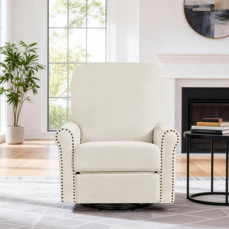 Heido 360 Degree Swivel Glider Manual Recliner Leisure Chair Set of 2