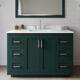 Option Green / White Quartz Top / Brushed Nickel Hardware
