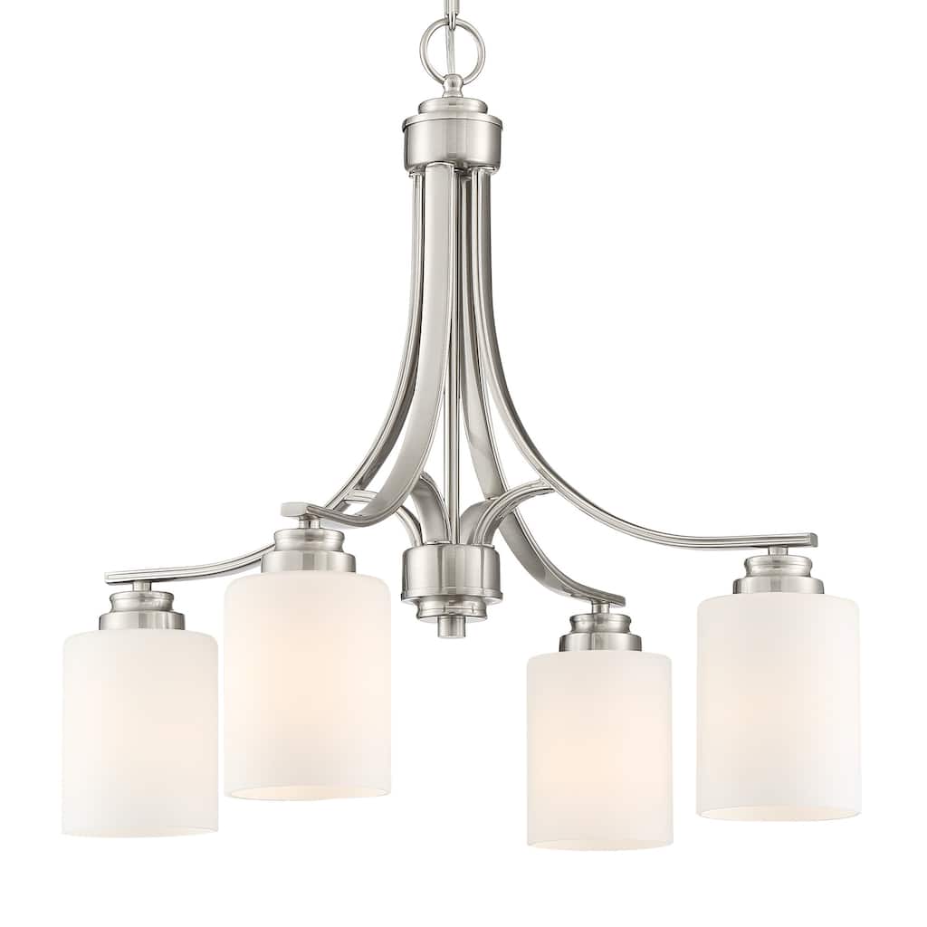 Craftmade Bolden 4 Light 23" Wide Chandelier with Frosted Glass Shades