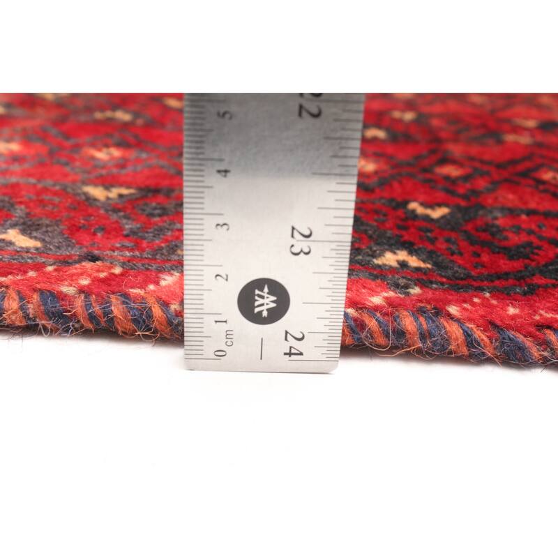 ECARPETGALLERY Hand-knotted Baluch Dark Brown Wool Rug - 3'1 x 6'3