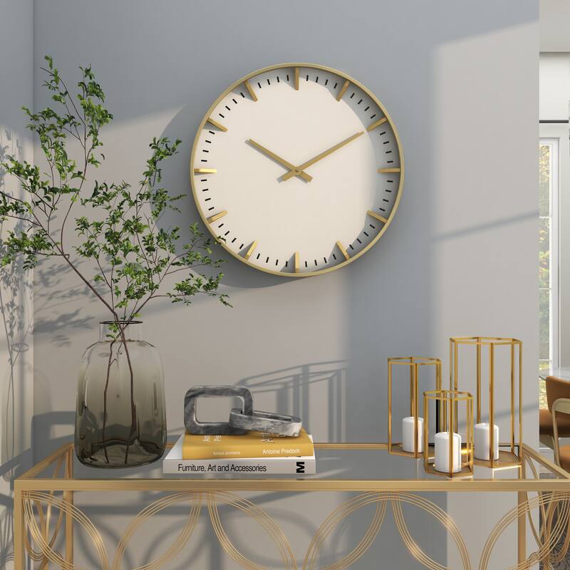 Dark Blue Glass Contemporary Wall Clock 20 x 20 x 3 - 20 x 3 x 20