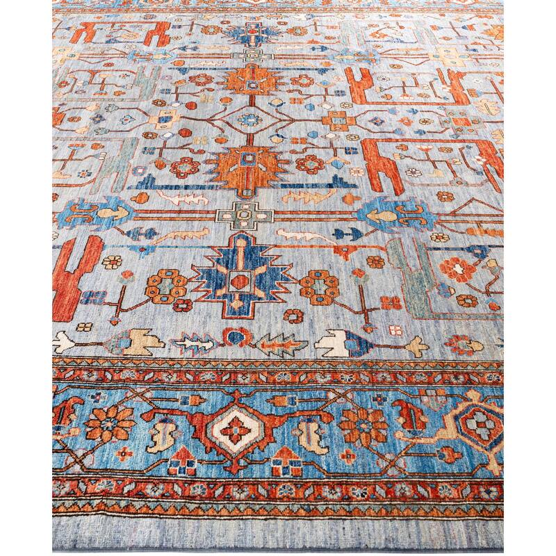 Serapi One-of-a-Kind Hand-Knotted Area Rug - Gray - 10' 2" x 14' 0"