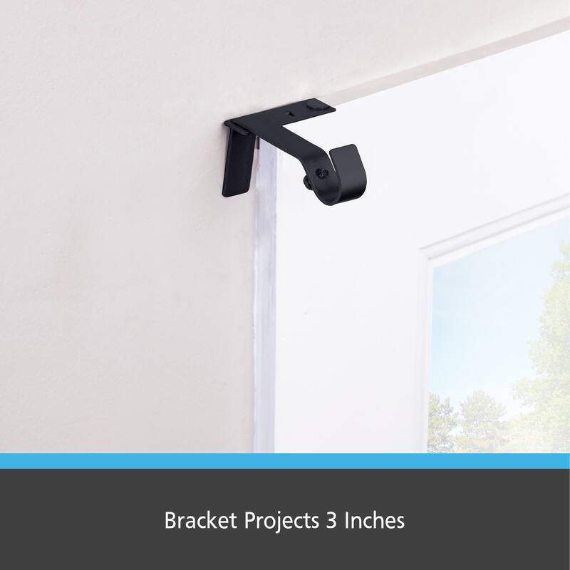 Kenney® Fast Fit™ Carlin 5/8" No Measure Curtain Rod, 36-66", Matte Black