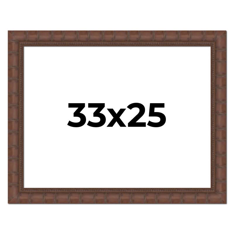 33x25 Frame Pewter Solid Wood Picture Frame Width 1.625 Inches | Interior Frame Depth 0.6875 Inches