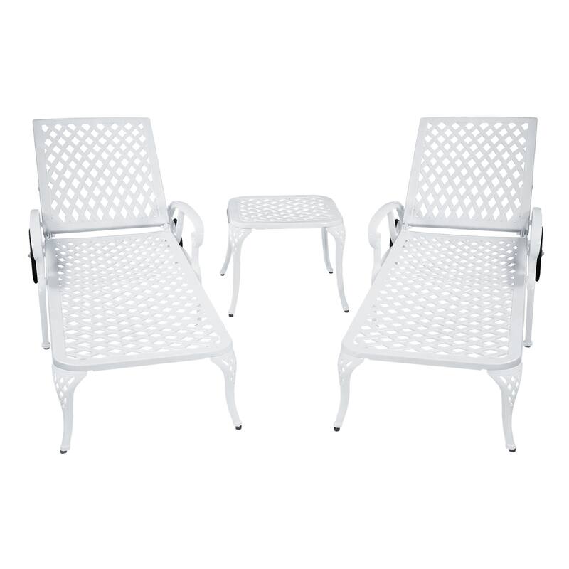 Aluminium Cast lounge chair 1pcs white