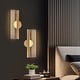 preview thumbnail 1 of 18, Modern Gold LED Long Strip Wall Sconces Bathroom Vanity Lights 16.3" L