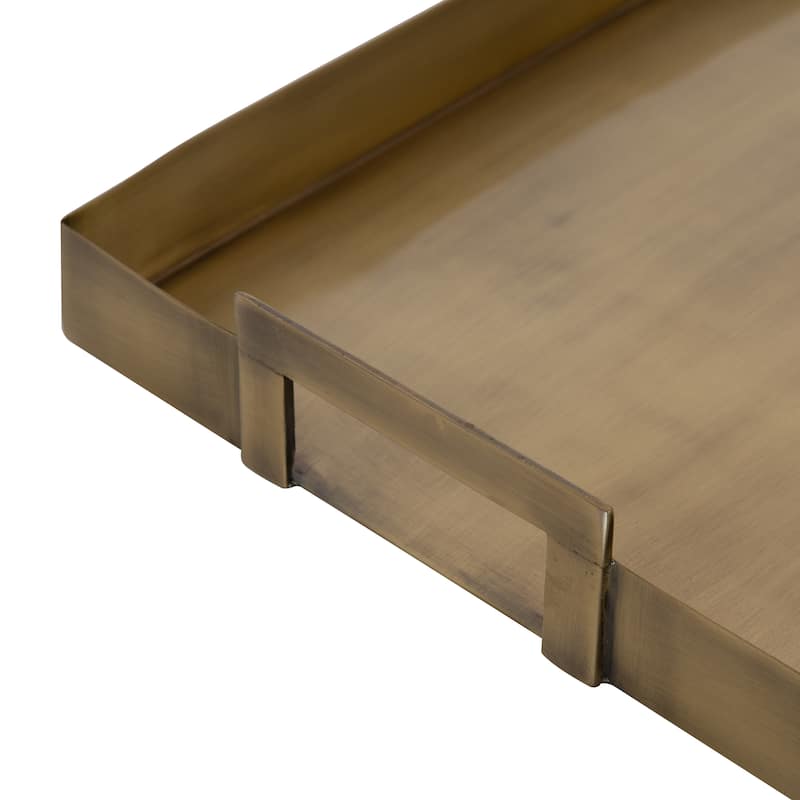 Kate and Laurel Myo Metal Rectangle Tray