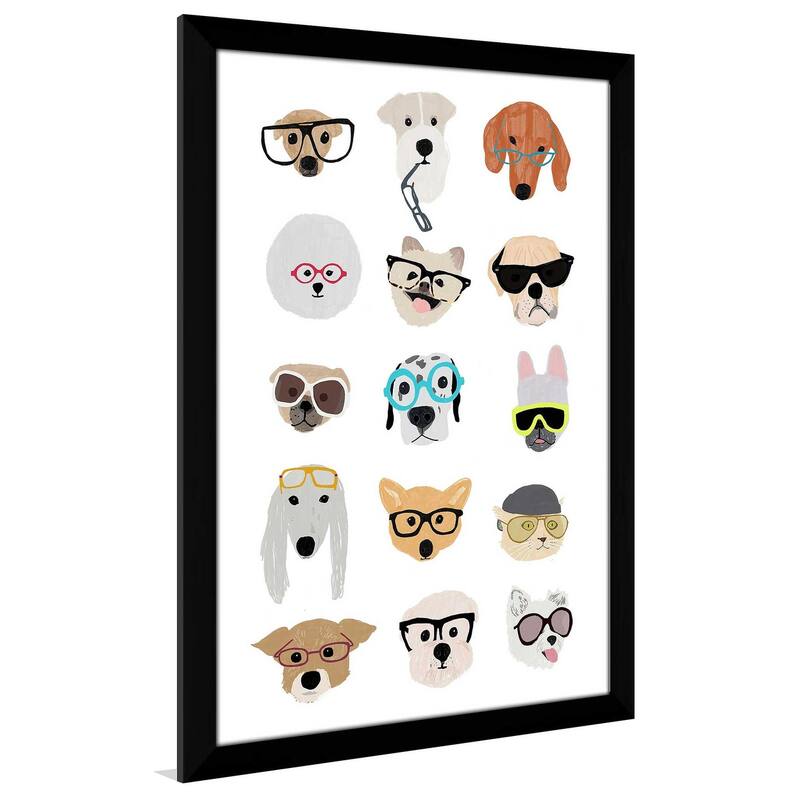 "Dogs with Glasses" by Hanna Melin Print on Acrylic