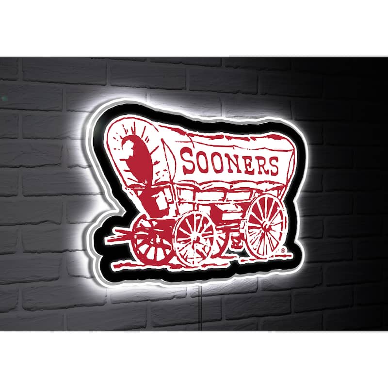 University of Oklahoma College Mascot Plug-In LED Lighted Sign