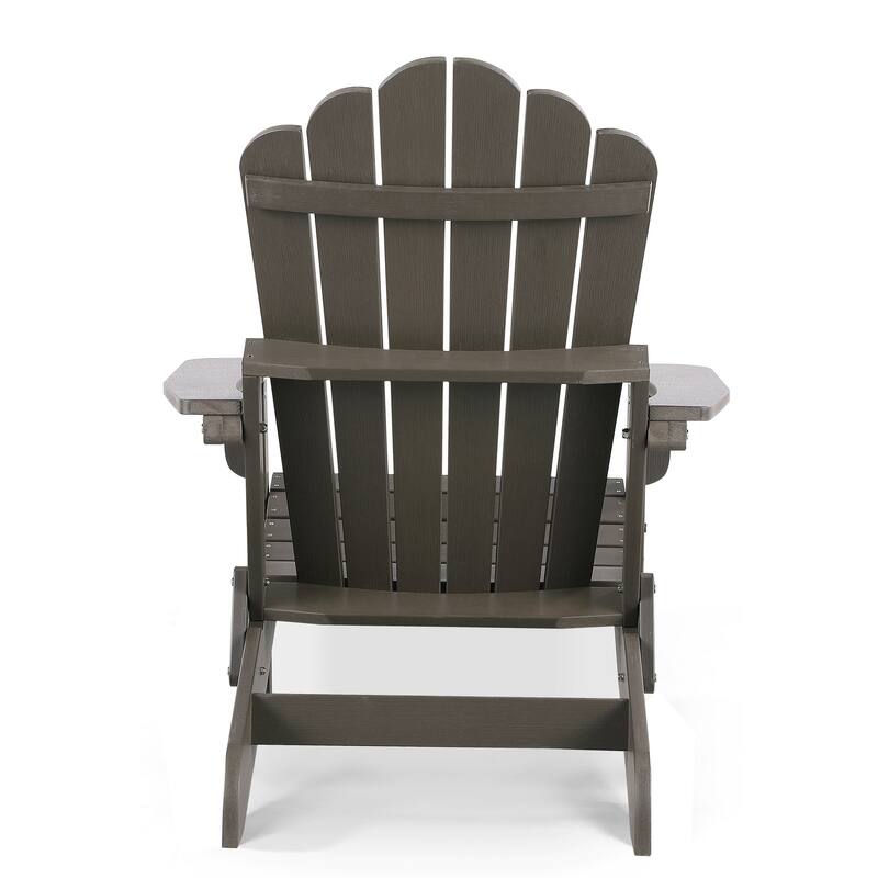 Haven Folding Poly Resin Plastic Adirondack Chair