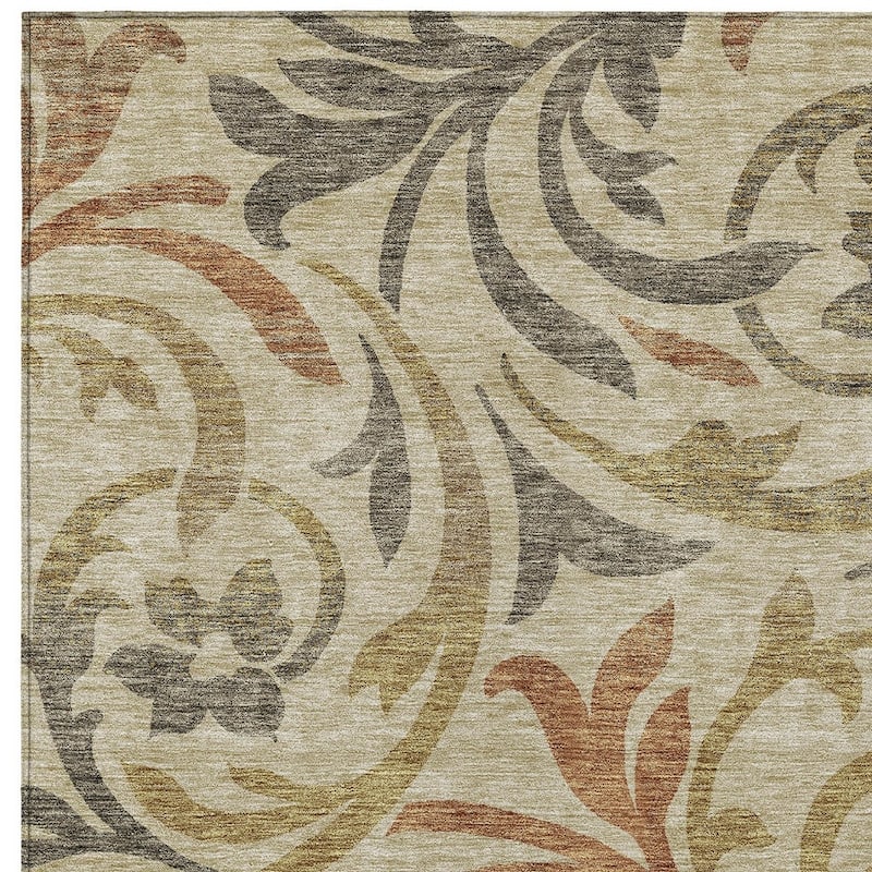 HomeRoots Floral Transitional Rectangle Outdoor Rug