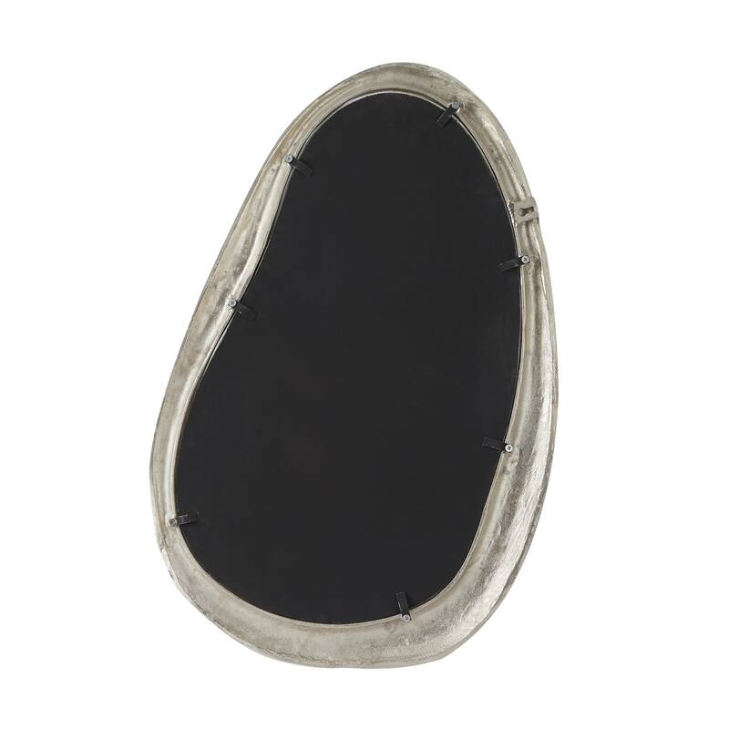 Aluminum Metal Abstract Wall Mirror - Silver or Gold - Roche River Decor