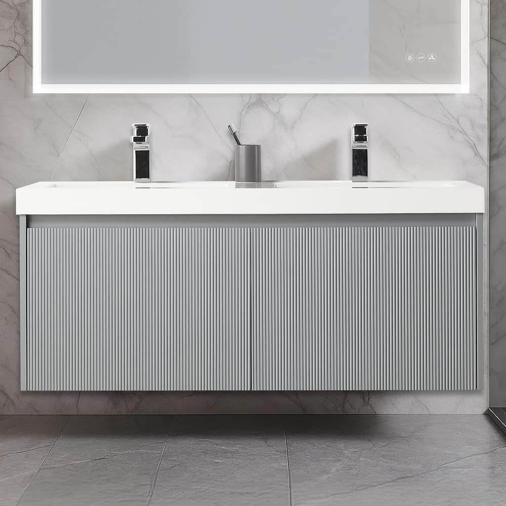 Blossom Positano 48" Floating Double Sink Vanity with Acrylic Top