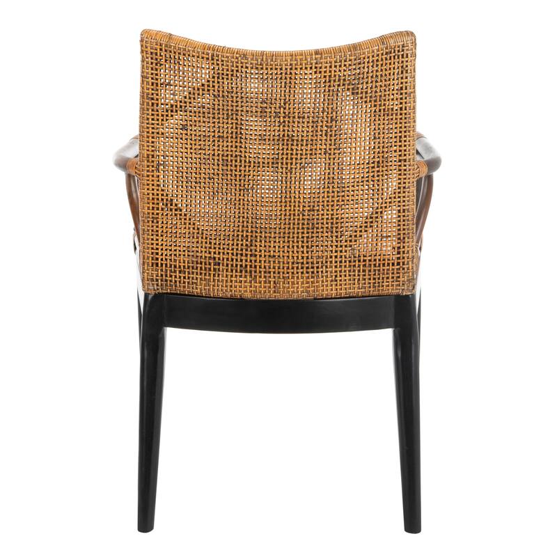 SAFAVIEH Gianni Tropical Coastal Cushion Arm Chair - 21.5" W x 23.5" L x 32.3" H