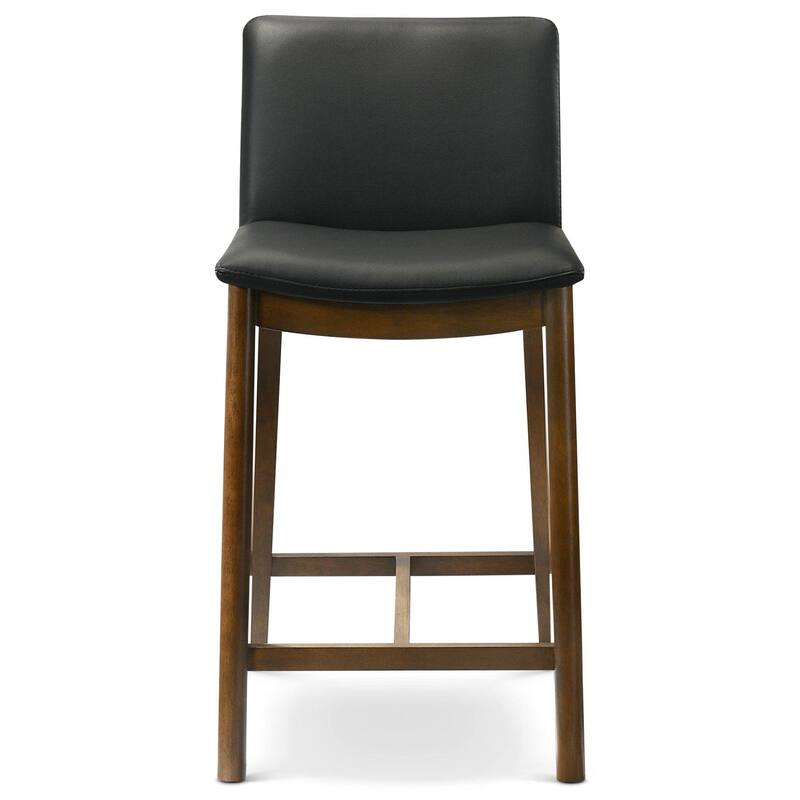GDFStudio - Shannon Modern Mid-Century Vegan Leather Counter Chair with Solid Wood Frame & Full Back Support - 20.08"