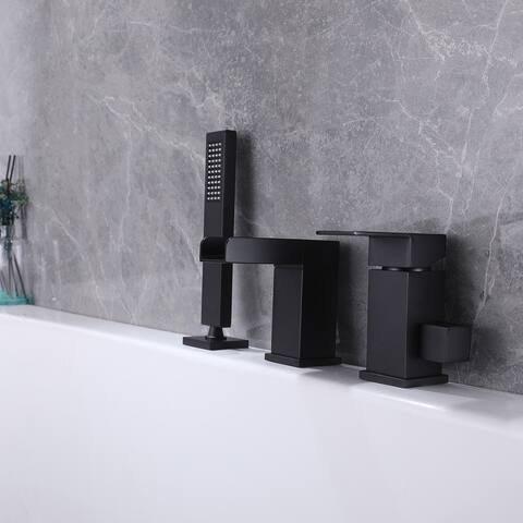 Widespread Tub Filler Waterfall Bathtub Faucet Handshower