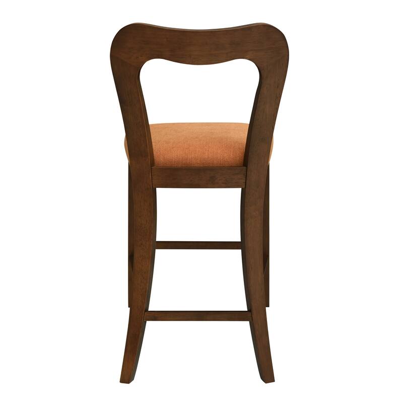 Modern Design Counter Height Armless Stool with Footrest(Set of 2)