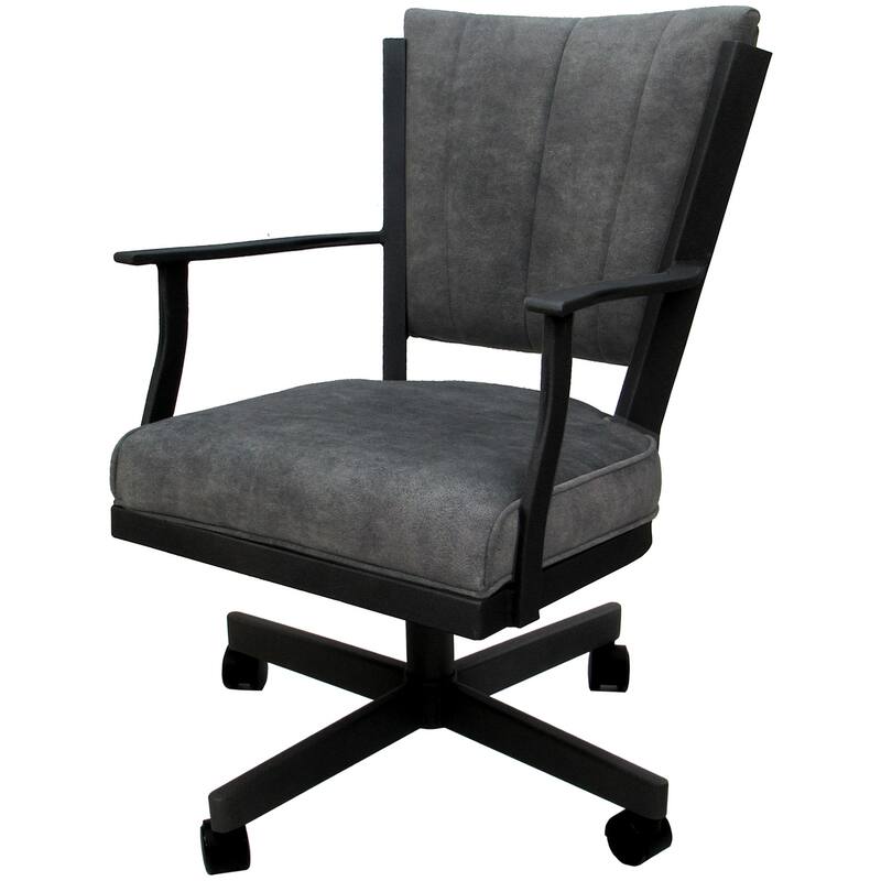 Montana Swivel Metal Dining Caster Chair on Reading Base - OutlierCharcoal - Black