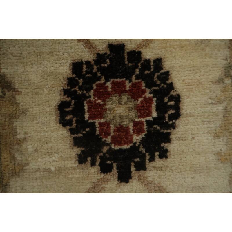 Hand Knotted Oriental 100% Wool Carpet Traditional Floral Red Peshawar Area Rug - 8' 6'' X 6' 6''