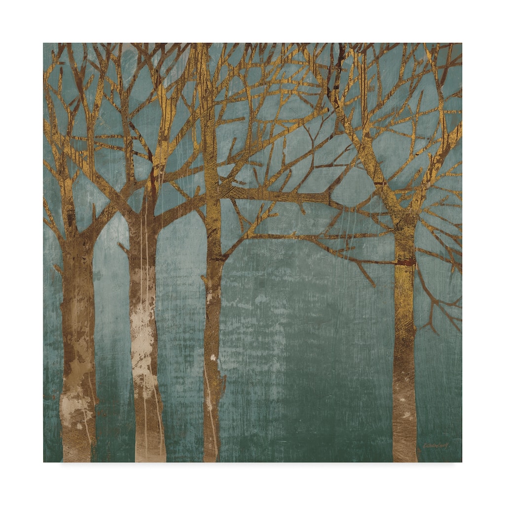 Kathrine Lovell 'Golden Day Turquoise' Canvas Art