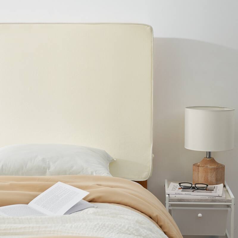 Rainha® Memory Foam Cushioned Velvet Dorm Headboard by DormCo