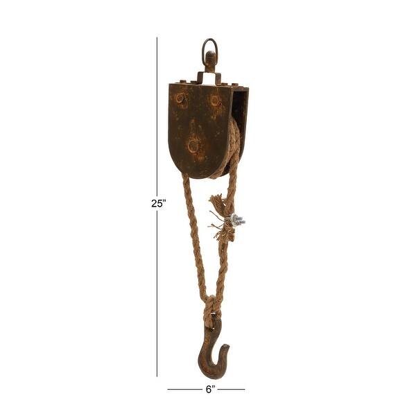 Industrial Arts Iron and Rope Block and Tackle - Bed Bath & Beyond ...