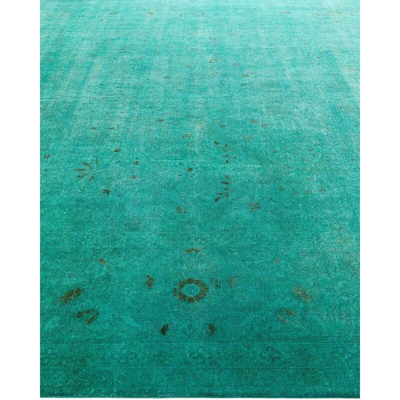 Contemporary Overdyed Wool Hand Knotted Area Rug - 9' 0" x 11' 10"