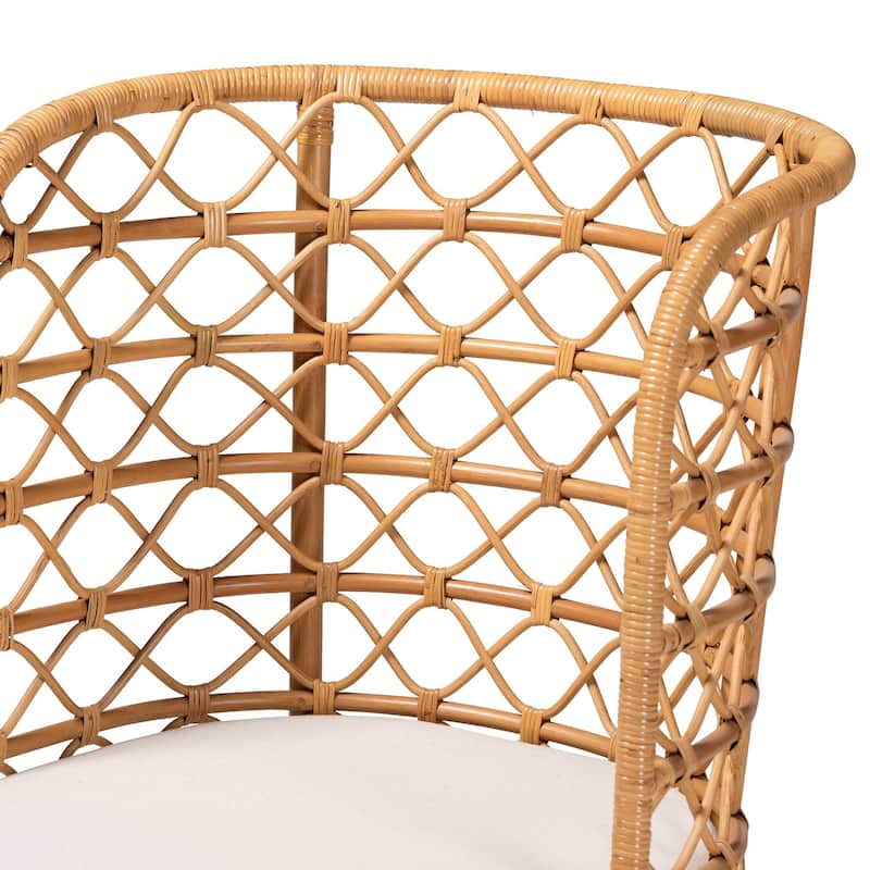 Tania Bohemian Light Honey Rattan Accent Chair