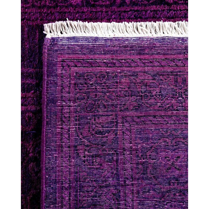 Contemporary Overdyed Wool Hand Knotted Runner - 2' 6" x 12' 5"
