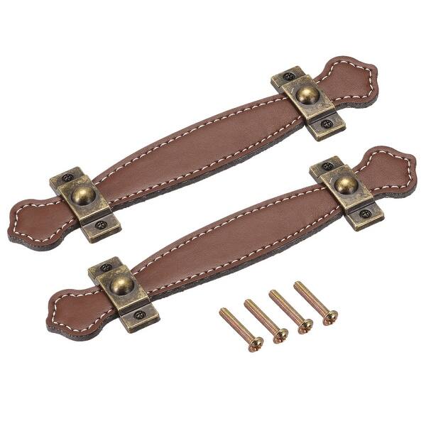 Drawer Pulls, 6.3" 2Pcs Leather Dresser Handles Door Knobs Cupboard Pull,  Brown - Bed Bath & Beyond - 36187601
