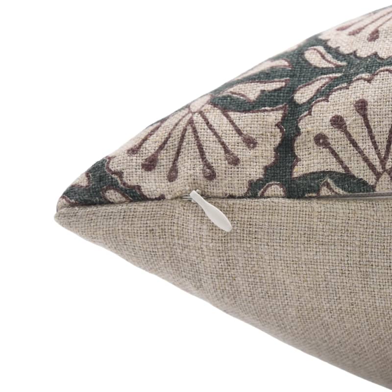 Fabdivine Linen Square Block print pillow Cover