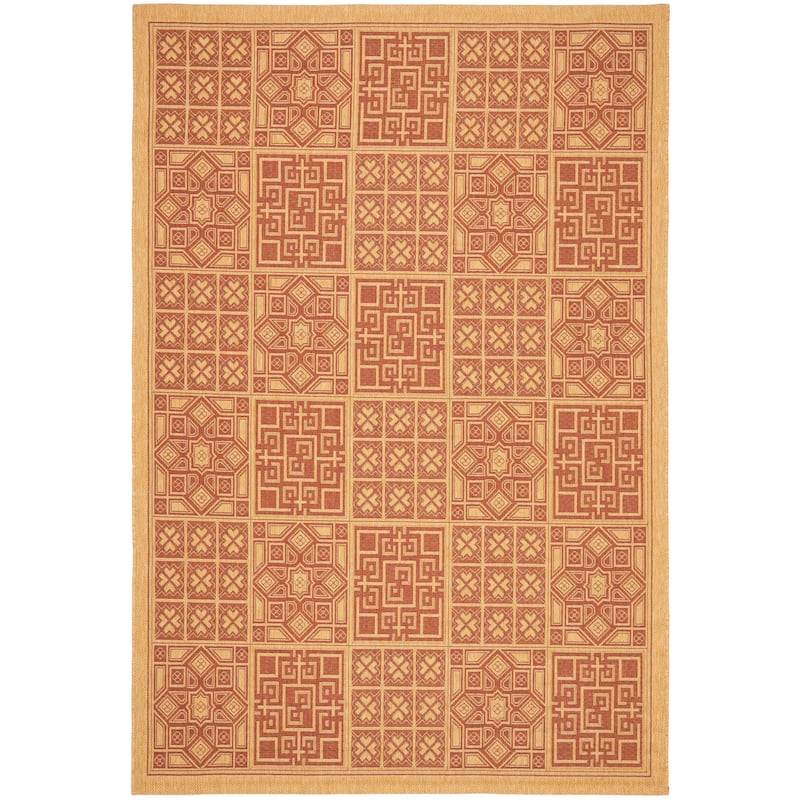 SAFAVIEH Courtyard Jacklyn Geometric Block Indoor/ Outdoor Area Rug