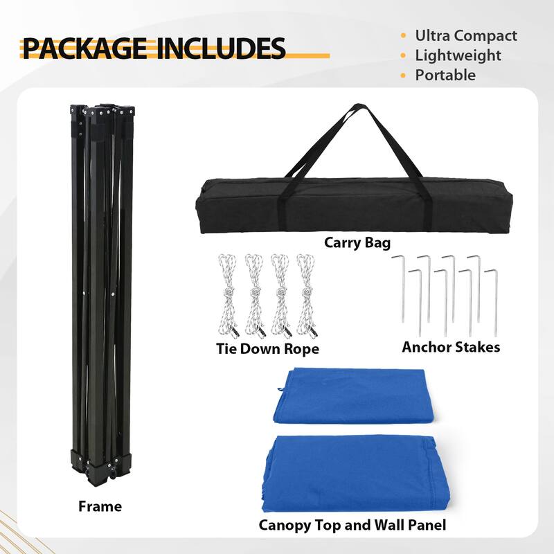 EAGLE PEAK Flex Compact 4x4 Pop-up Canopy Changing Room, Portable Privacy Dressing Room