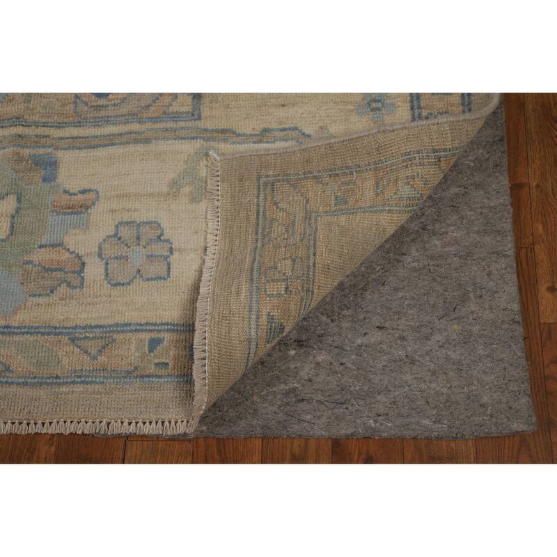 Grey Oushak Turkish Area Rug Vegetable Dye Handmade Wool Carpet - 8'9"x 11'8"