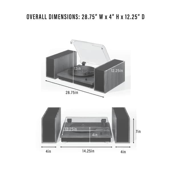 dimension image slide 1 of 2, Crosley Riff Record Player with Speakers
