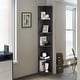 preview thumbnail 20 of 104, Q-Max 5-tier Wood Display Corner Bookcase Distressed Black