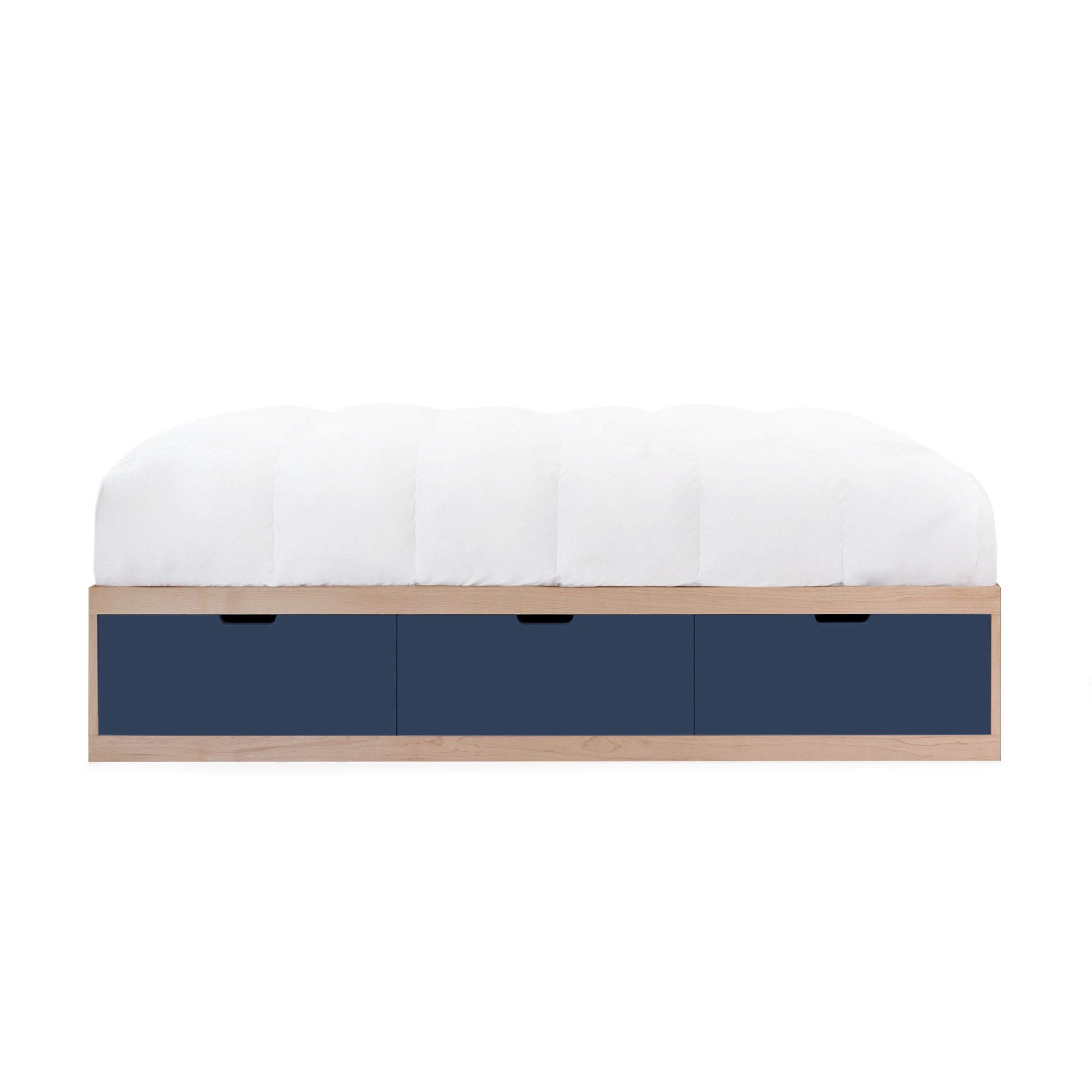 Zen Twin Panel Maple Kids Bed w/ Drawers - Nico & Yeye - Bed