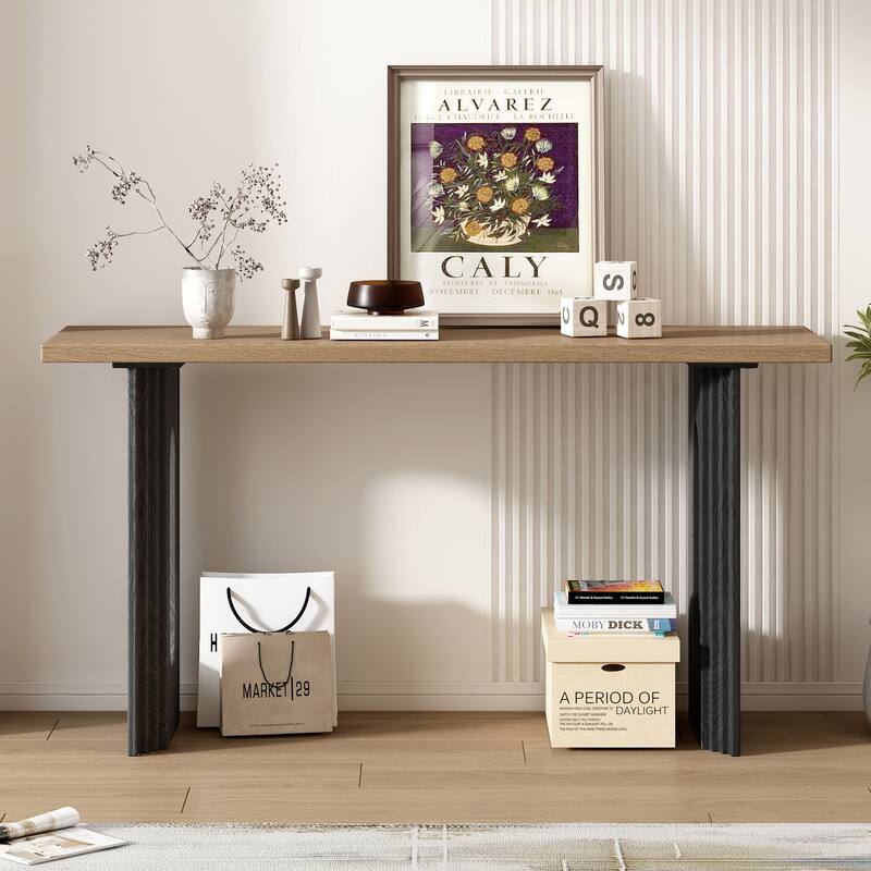 U_STYLE Uniquely Designed Console Table made of Fraxinus Mandschuric Solid Wood Veneer